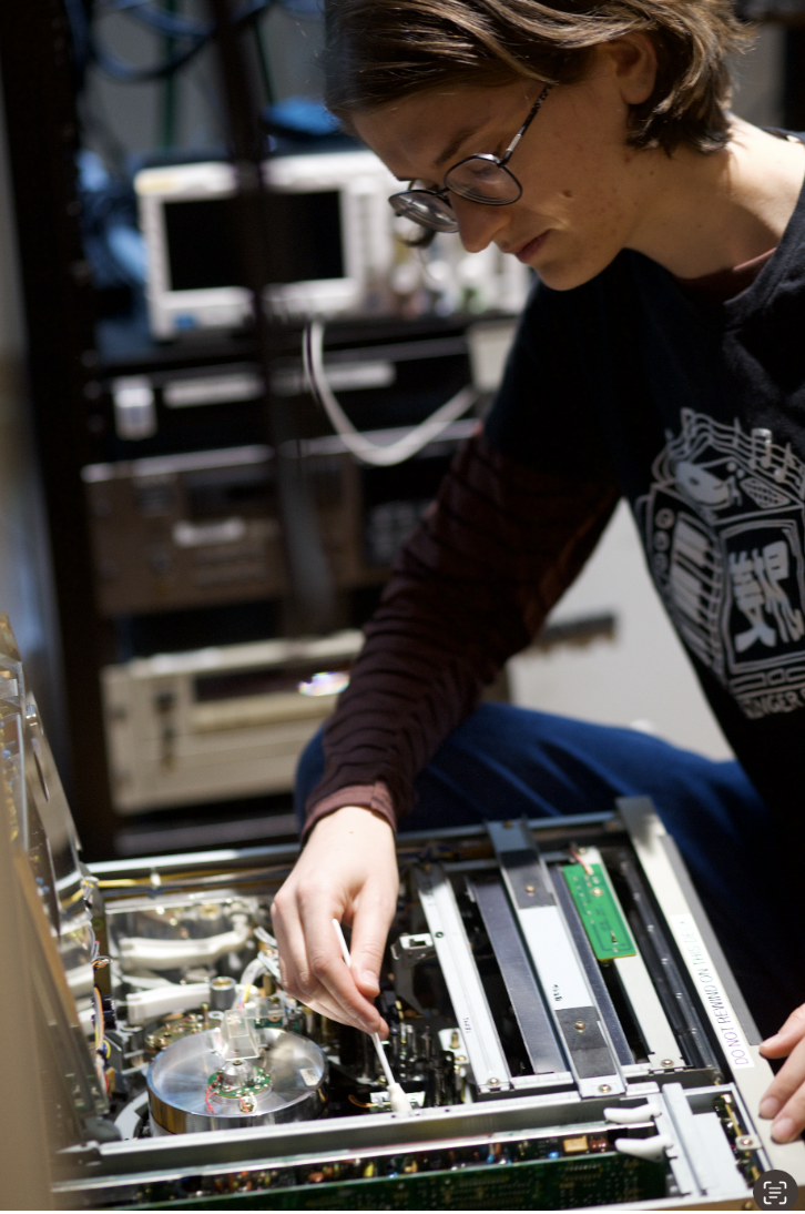 Student working with digital tool